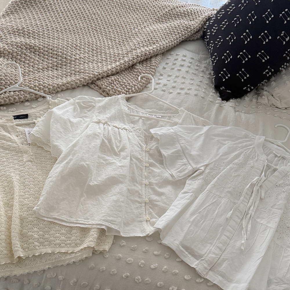 GAP White and Cream Women's Blouses